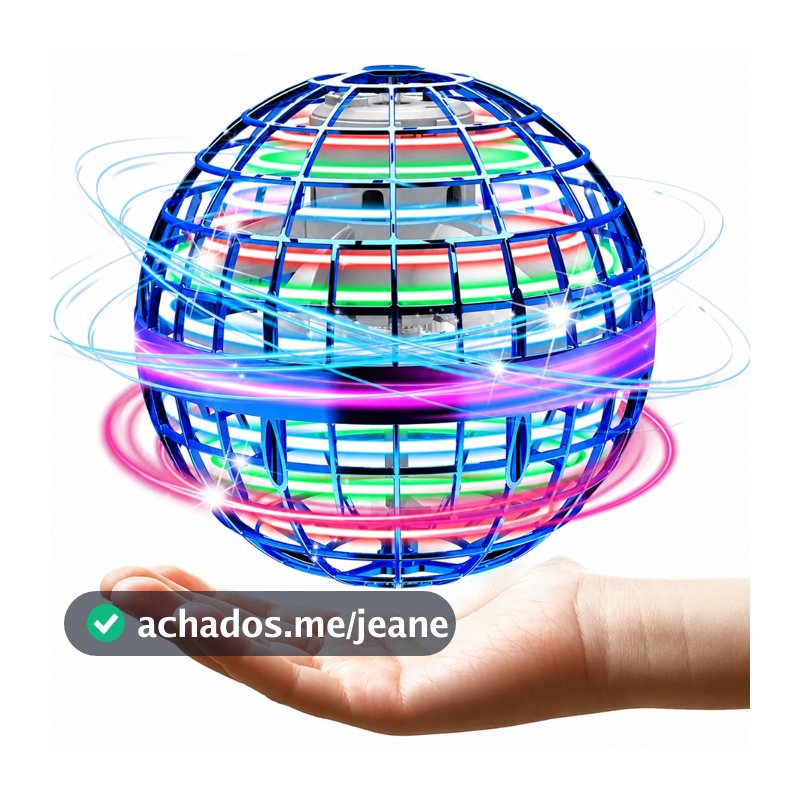Brinquedo Bola Voadora Boomerang Inteligente com LED Colorido USB