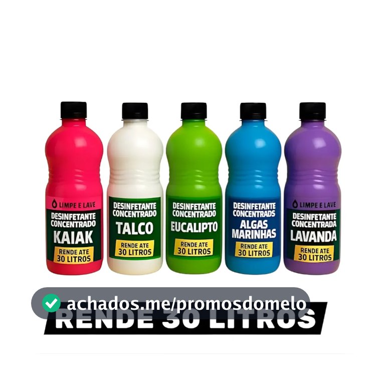 Base Desinfetante Concentrada Rende até 30L com Perfume Super Premium