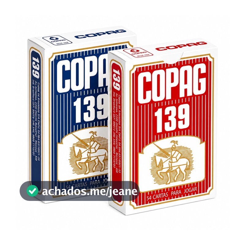 Kit 2 Baralhos Copag 139 Azul & Vermelho Naipe Convencional 54 Cartas Alta Qualidade