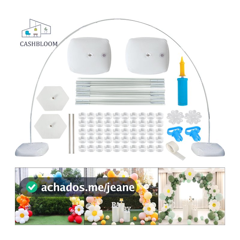 Kit  Estrutura Arco 2,7m Desmontável Ferro Reforçado Regulável para Festas e Decoração Bexigas