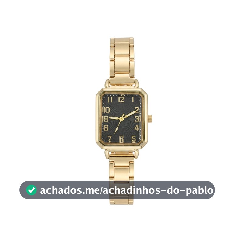 Relógio Feminino Astra Black Gold 25mm - Doluck Elegante Blogueira Premium