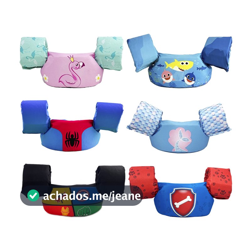 Boia infantil de natação colete flutuante  de 1 a 6 anos