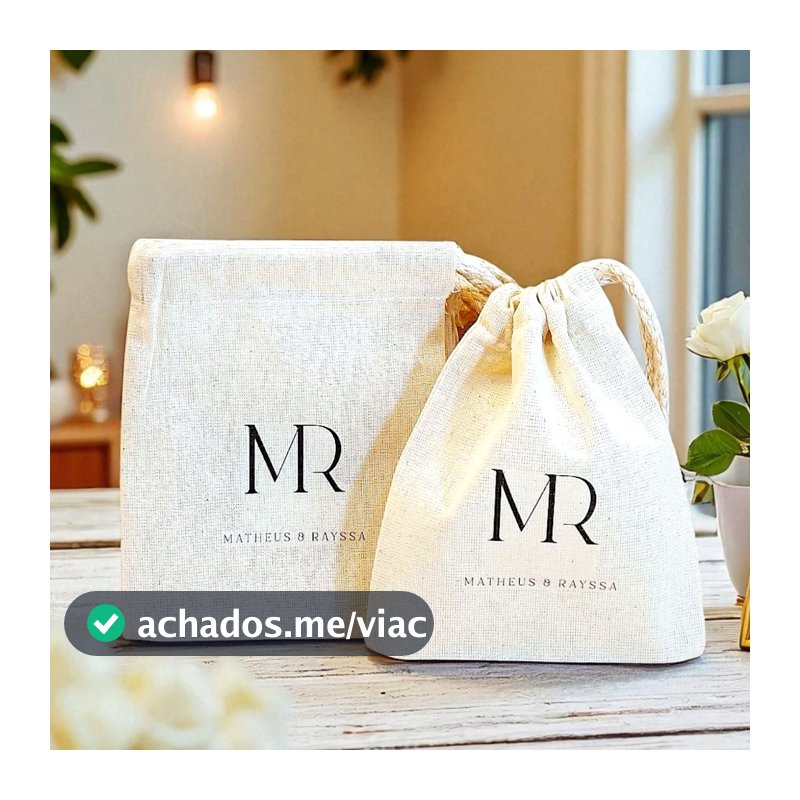 10+ Saquinho Cordão Casamento Monograma Letras Coladinhas - Lembrancinha de Casamento