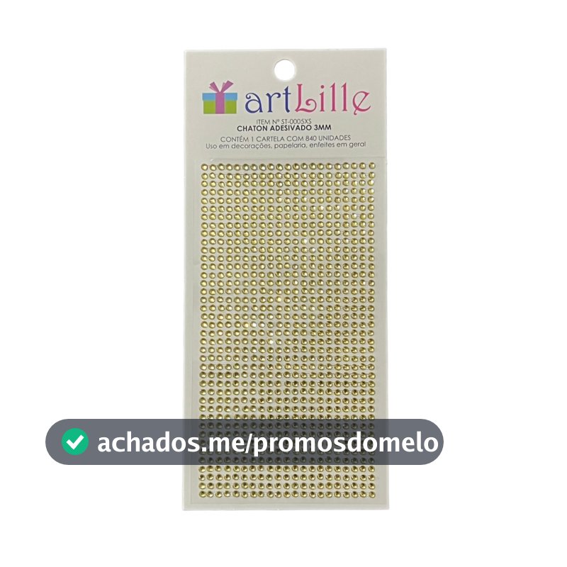 Chaton Adesivado 3mm Papelaria Decoração Cartela 840 Un