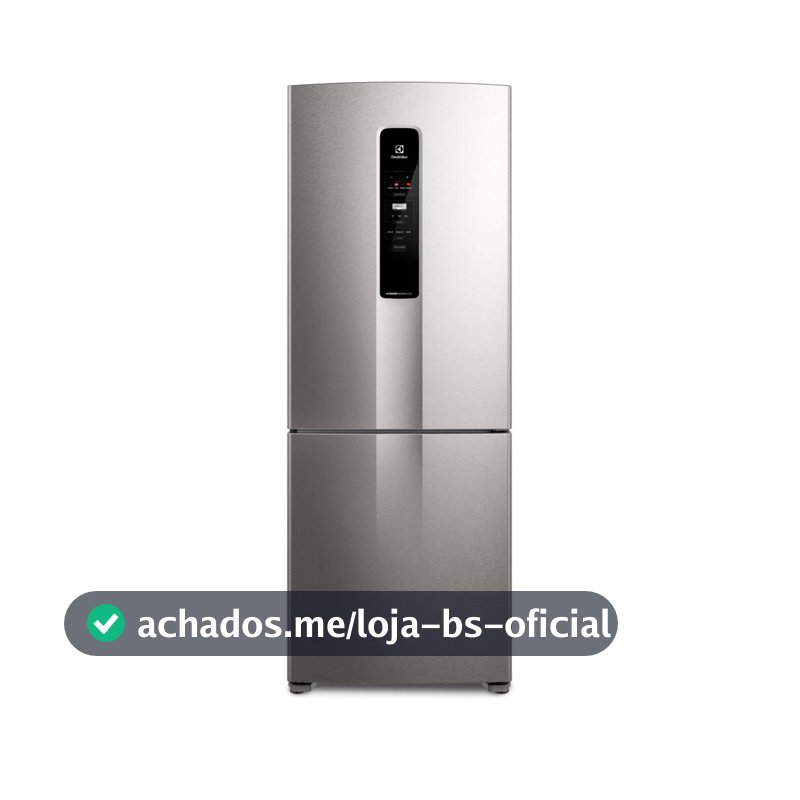 Geladeira Electrolux Frost Free Inverter 490L Experience Inverse cor Inox Look (IB51S)