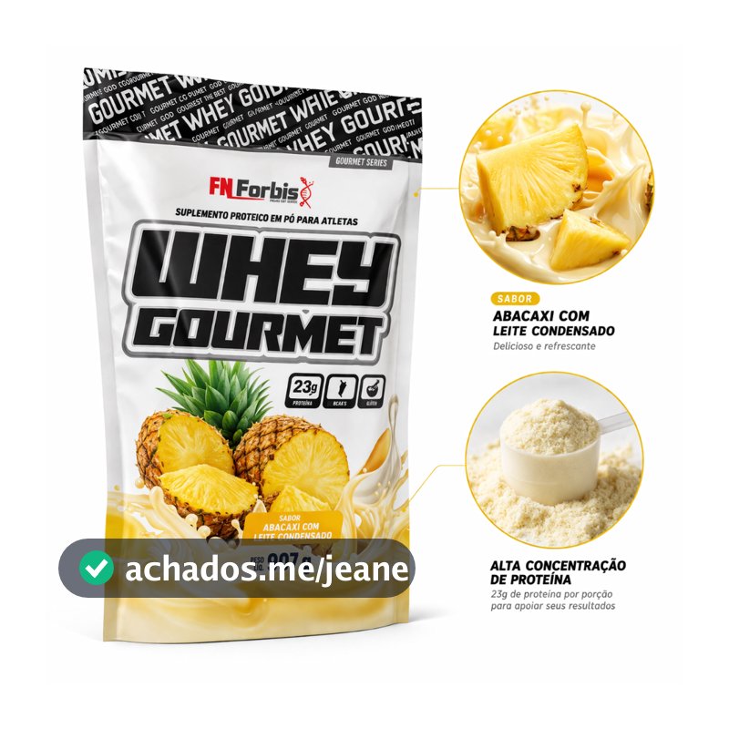 Whey Protein Gourmet Fn Forbis Refil 907g ZERO ADIÇÃO DE AÇÚCARES Escolha seu Sabor