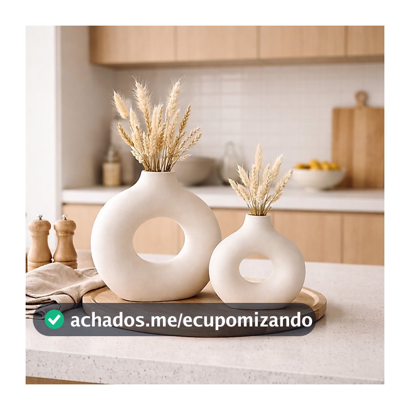 Kit vasos 2Pçs par Moderno Abstrato Donut Rosquinha Redondo Minimalista Decorativo de mesa Kit Roma