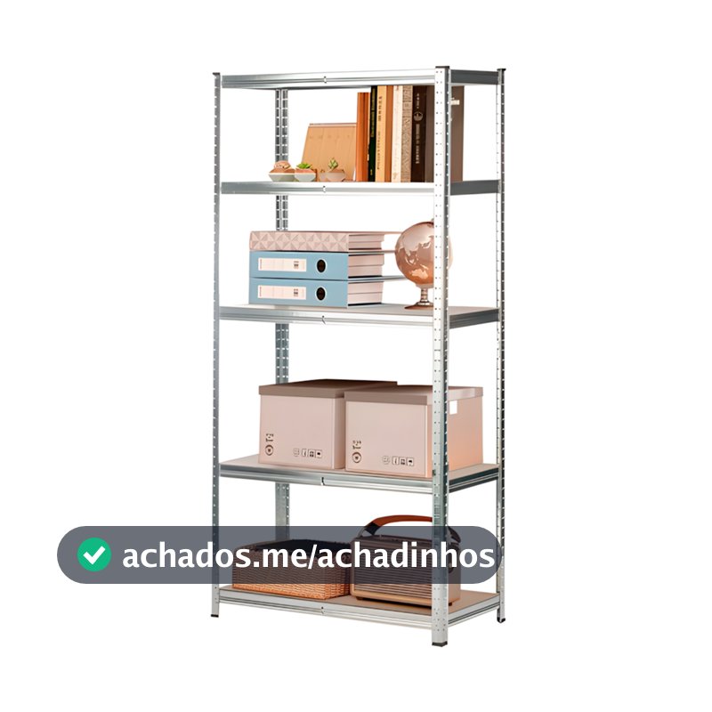 Estante De Aço Decoteam Organizadora 5 Prateleiras Multiuso