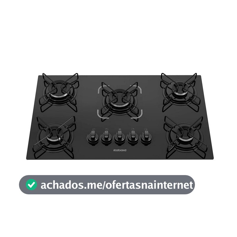 Cooktop Itatiaia Essencial 5 Bocas Vidro Preto Bivolt 3700000193