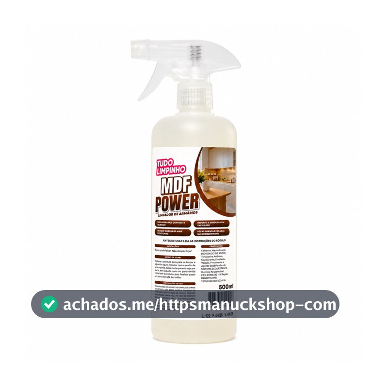 MDF POWER LIMPADOR DE ARMÁRIOS 500ML C/ VÁLVULA TUDO LIMPINHO