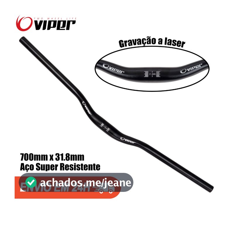Guidão Steel Curvo 700 x 31.8mm Viper