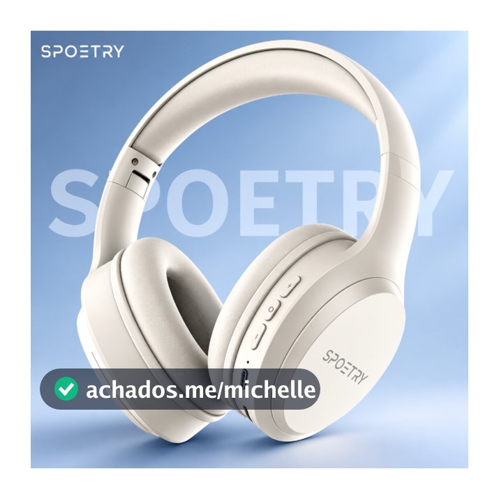 Fones de ouvido Bluetooth sem fio SPOETRY com redução de ruído confortável para aprender em casa  escritório e trabalho