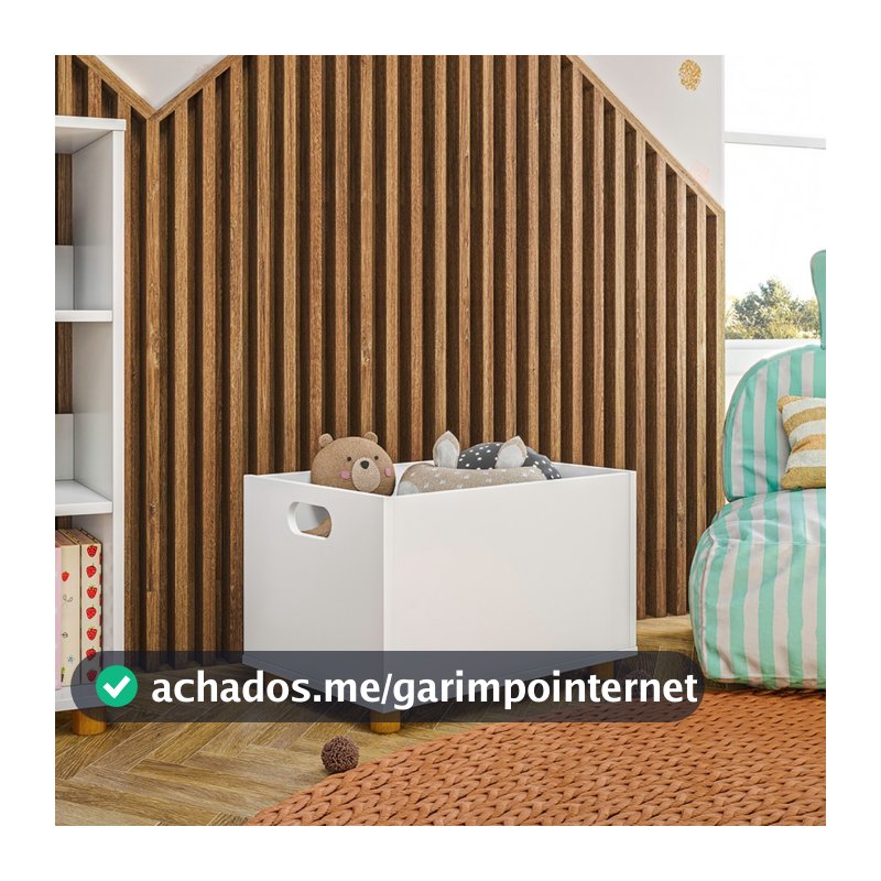 Caixa de Brinquedos Montessoriana Branco - Olivar Móveis