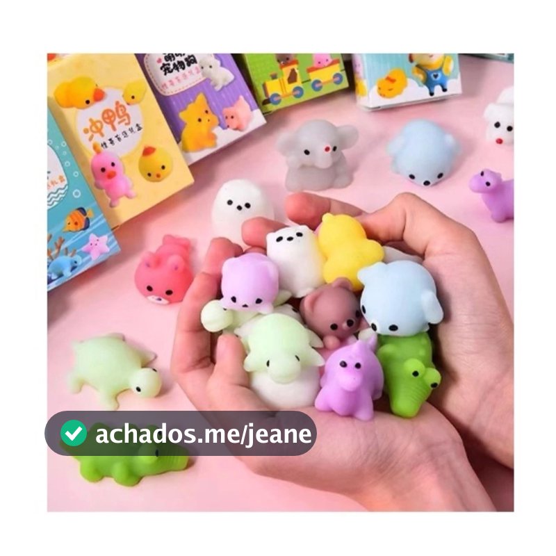 KIT COM 5/10/20/30 Peças Bichinhos Mochi Macio De Apertar Alivio Estresse Fidget
