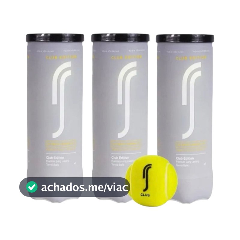 Bola De Tênis Rs Club Edition Pack Com 03 Tubos Robin Söderling