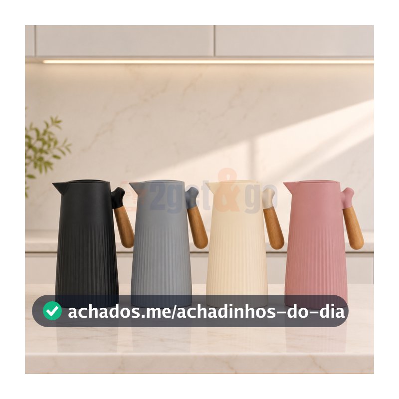 Garrafa Témica Nórdica 1L Café Chá Cabo de Madeira Premium Hermética