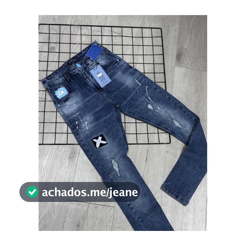 Calça jogador Azul com detalhes - jogador caro