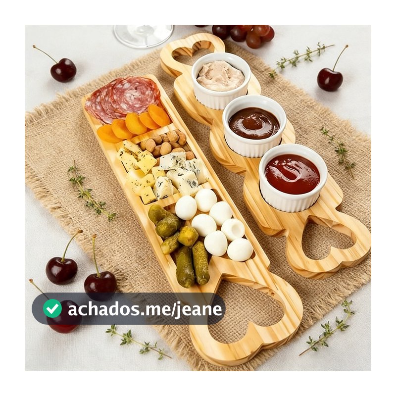 Petisqueira de Madeira Kit Petisqueira e cozinha para Molhos deitens de cozinha