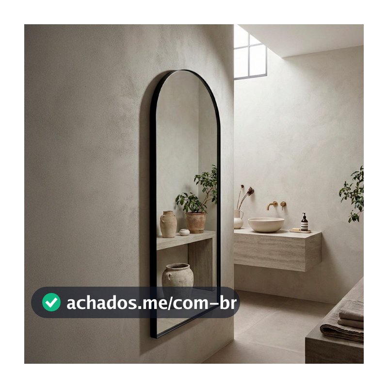 Espelho para Casa Moderna Modelo Vitral de Parede Resistente Grande Maquiagem Bancada 110x50cm