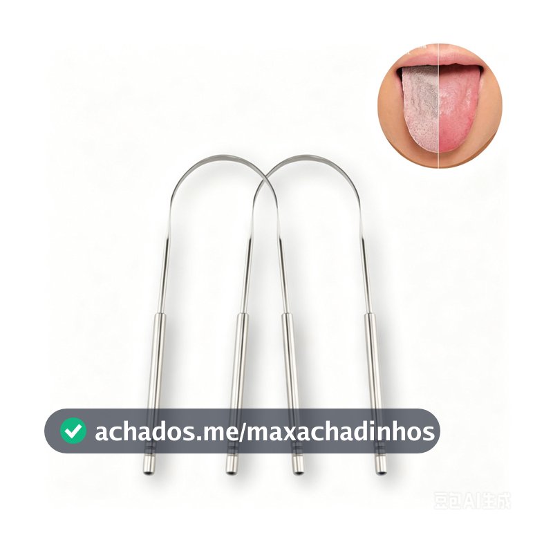 1/2/3 Limpador de Lingua Removedor Aço Inox mal hálito