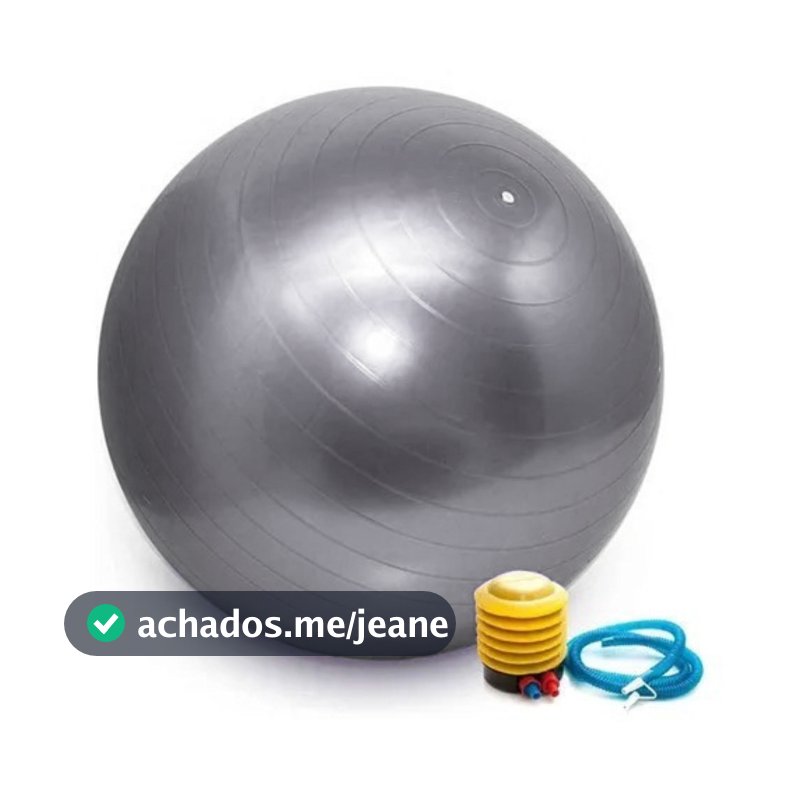 Bola de Pilates Suíça 65cm Treino Funcional Yoga Fisioterapia com Bomba