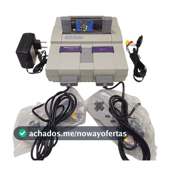 Super Nintendo ORIGINAL + JOGO +2 controles - Snes completo