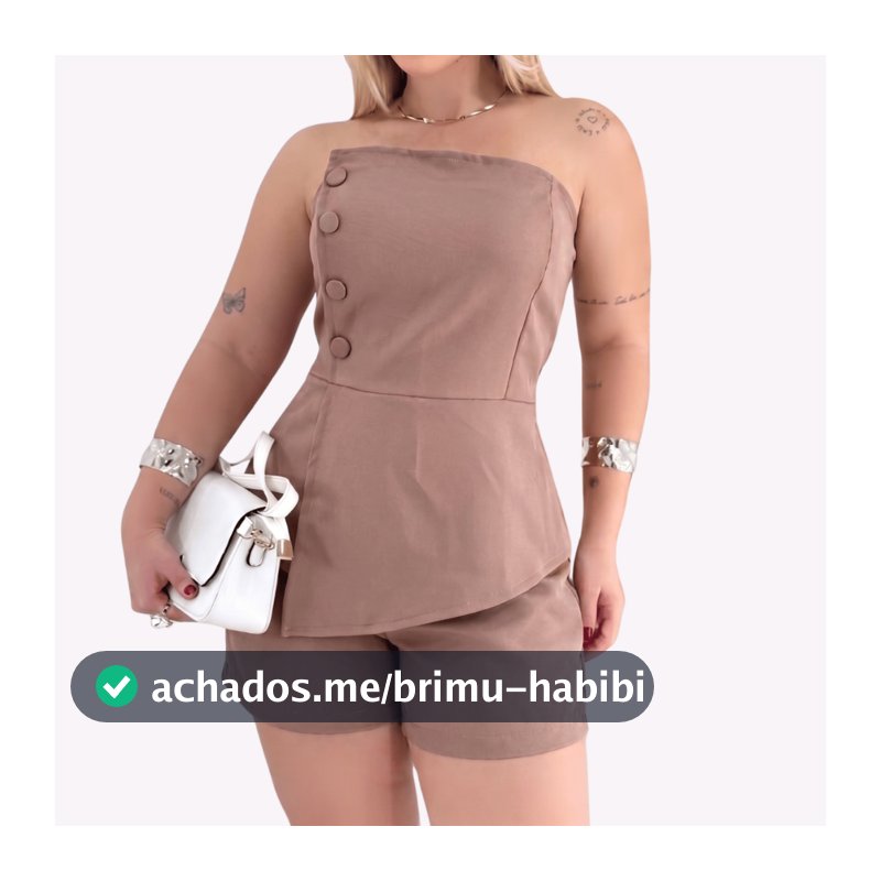 Conjunto Alfaiataria Feminino Liso Roupas Femininas Assimétrica Única Modelador Luxo Conforto