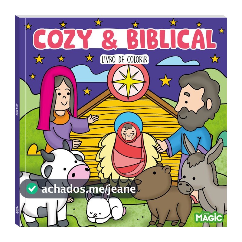 Livro Tik Tok Cozy and Biblical com 24 Desenhos - Livro de Colorir