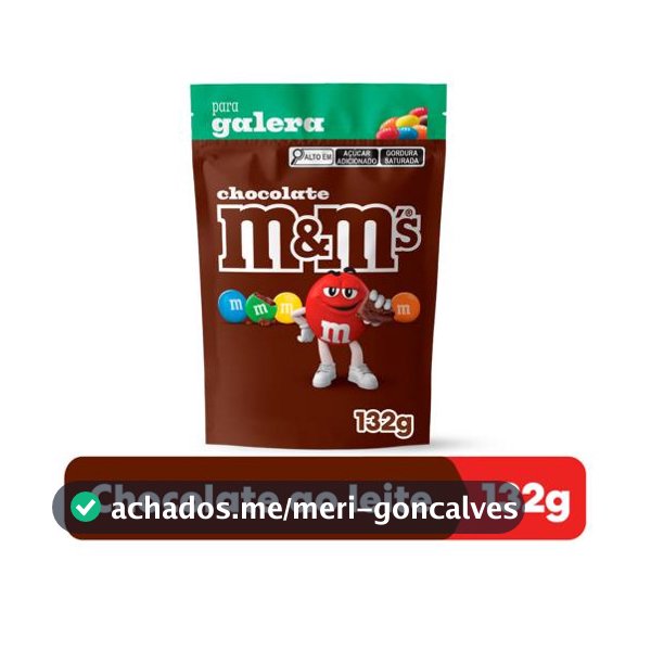 Chocolate M&M'S Ao Leite 132g
