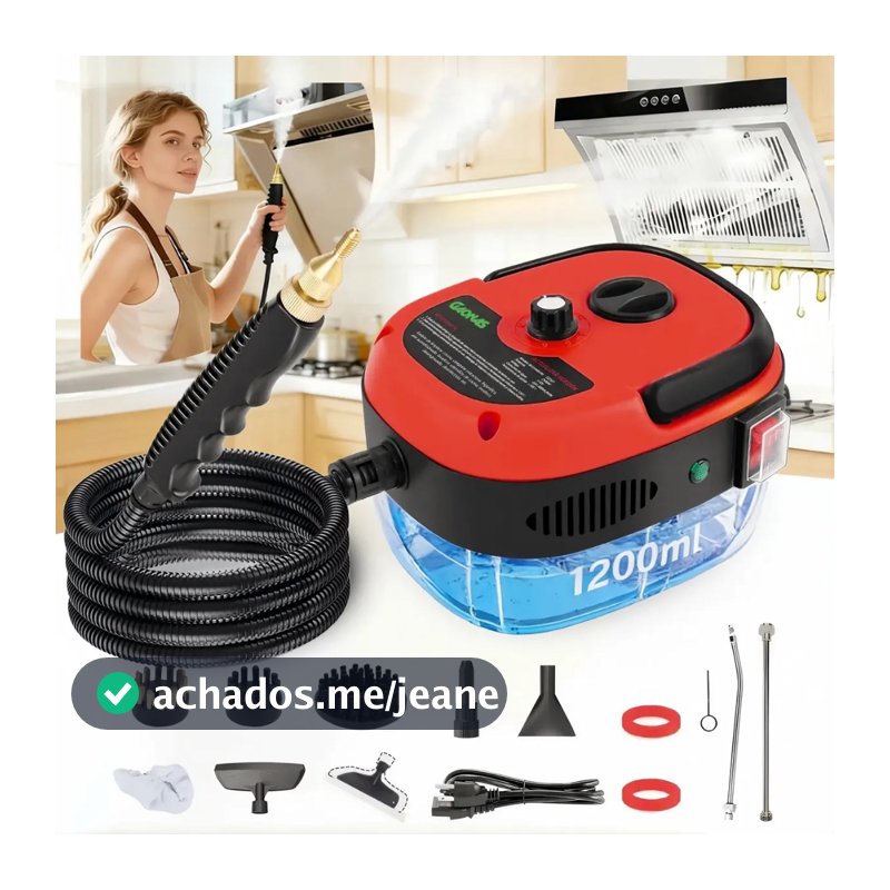 New Limpador A Vapor De Alta Temperatura 2500w Com AcessóRios E PressãO Limpeza MóVel Multifuncional Cozinha Handheld St