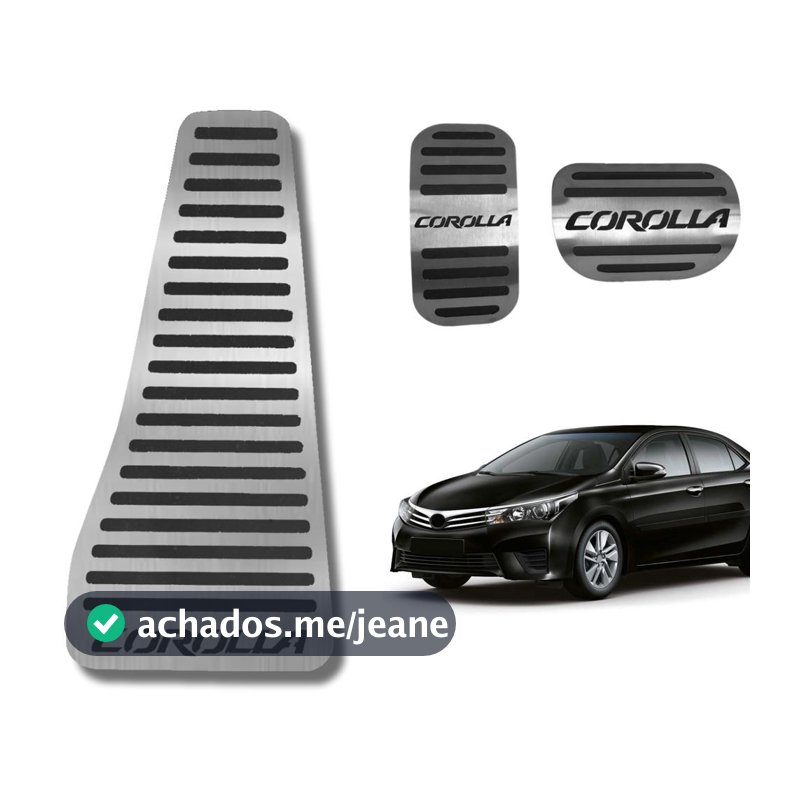 Kit Descanso De Pé + Pedaleira Aço Inox Toyota Corolla Automático