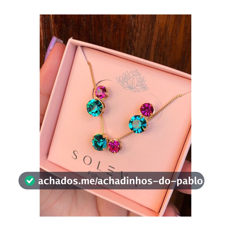 Conjunto De Pedraria Dupla Duas Cores