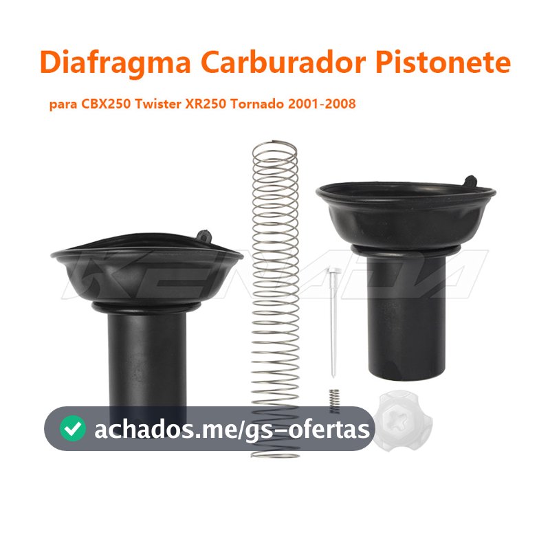 Diafragma Carburador Pistonete para CBX250 Twister XR250 Tornado 2001-2008