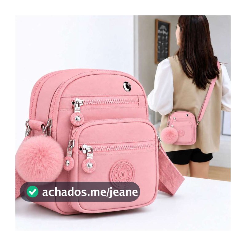 Bolsa Feminina Pequena Nylon impermeável Casual Transversal tiracolo Porta Celular
