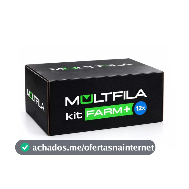 kIT Farm+ PETG Multifila 12kg com 12 Rolos de 1kg Preto ou Branco para Impressora 3D