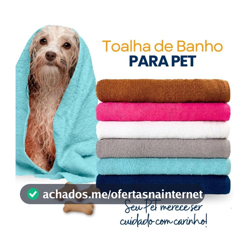Kit   Toalhas de Banho Para Petshop - Banho e Tosa - Cachorro e Gato 100% Algodão