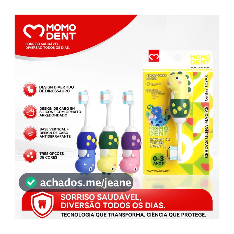 MOMODENT Escova Dental Infantil de Dinossauro