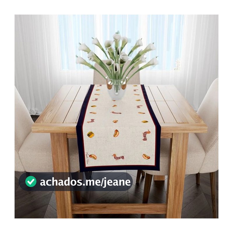 Trilho Mesa Posta Estampado Exclusivo 140x40cm Oferta Decoração Casa Festa