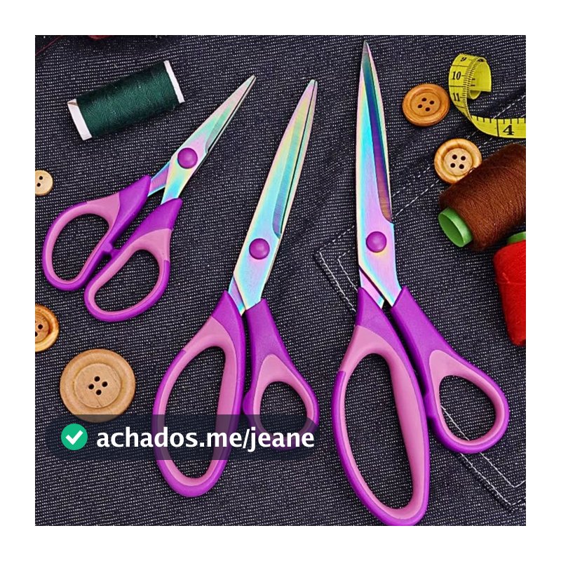 Kit Tesoura De Titânio Profissional 3 Unidades