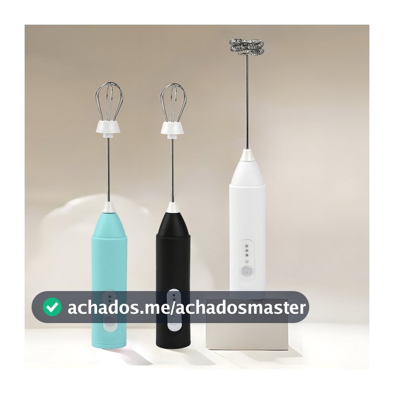 Espumador de Leite Elétrico 3 Velocidades Batedor para Café Ovos e Milkshake