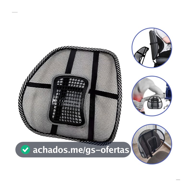 Encosto Lombar Ortopédico de Cadeira Escritório Banco de Carro Apoio Corretor Postural Ergonômico