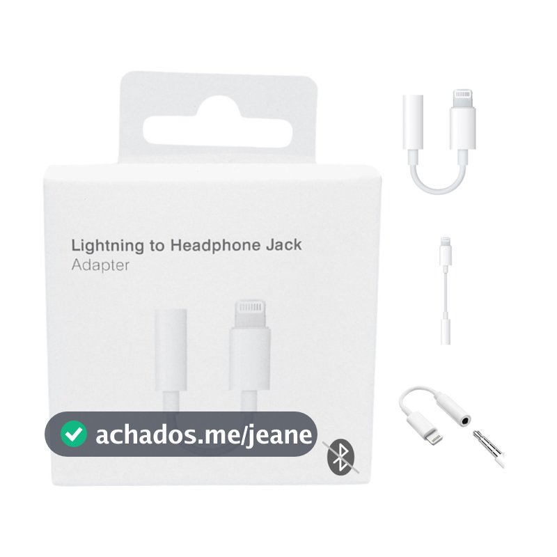 Adaptador Lightning Cabo P2 Auxiliar Chip Original Atende Ligação Não Precisa Bluetooth Off Para Fone Ouvidos Compatível Apple iPhone 5 5C SE 6 6S 7 8 X XR XS MAX SE 11 12 13 14 Plus Pro Max Mini e Ipad Microfone 3.5mm
