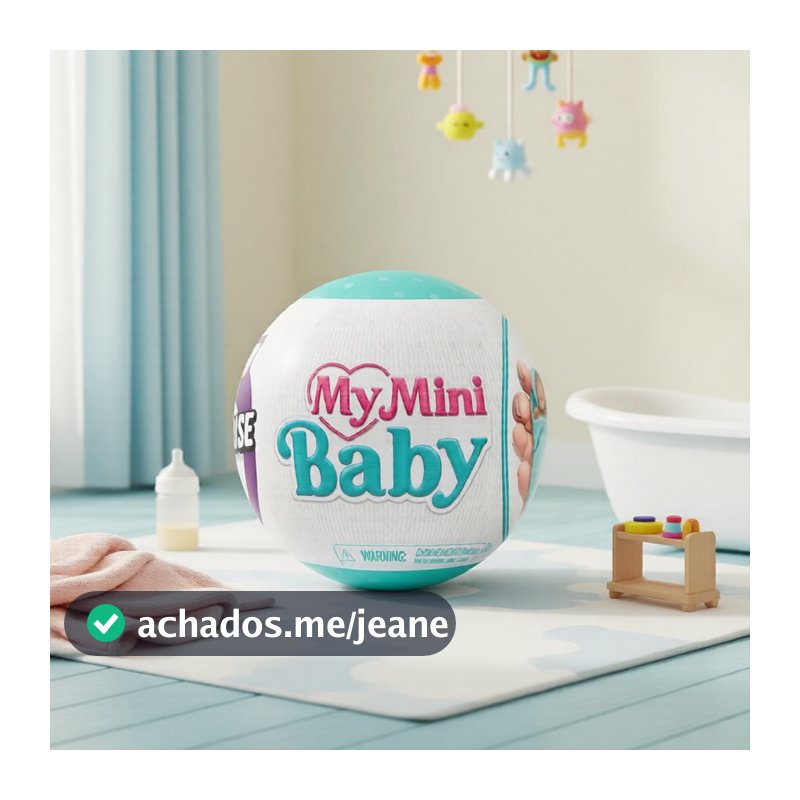 ZURU My Mini Baby Kit Surpresa com Boneca | Carrinho de Bebê com Bolinhas Arco-Íris + Canguru de Unicórnio + Acessórios