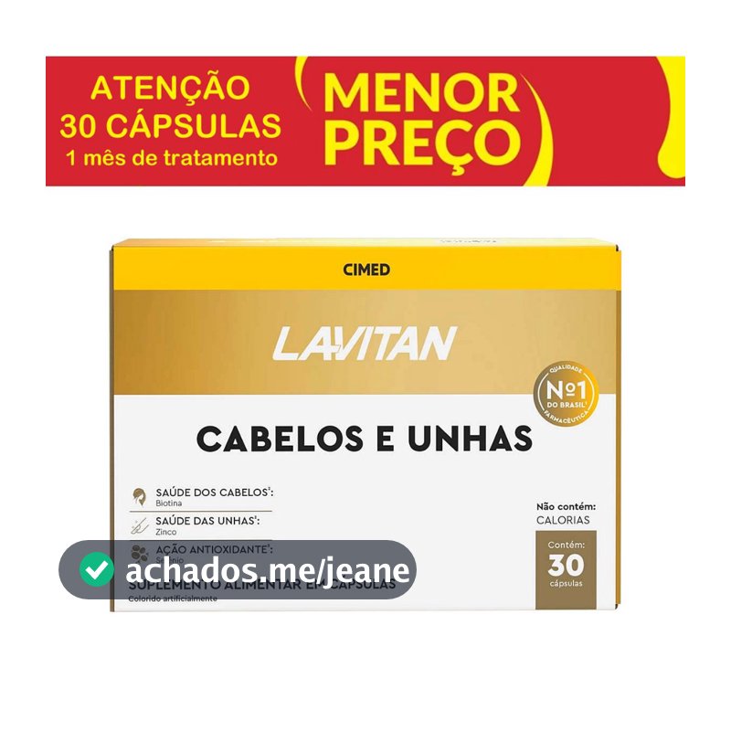 Lavitan Cabelos e Unhas 30 Comprimidos - Cimed