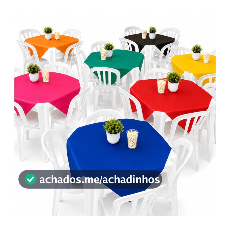 Kit 5 a 30 Toalhas de Mesa Cobre Manchas de TNT Cami 70x70cm  Forro de Mesa Decoração Aniversário