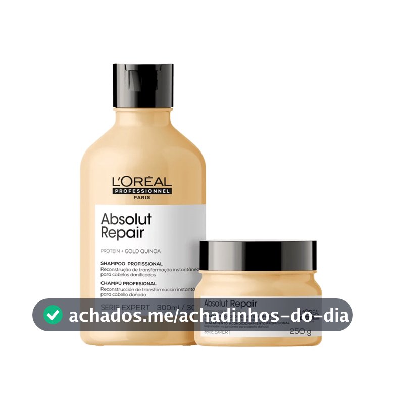L'Oréal Gold Quinoa + Protein Kit - Shampoo 300 e Máscara 250