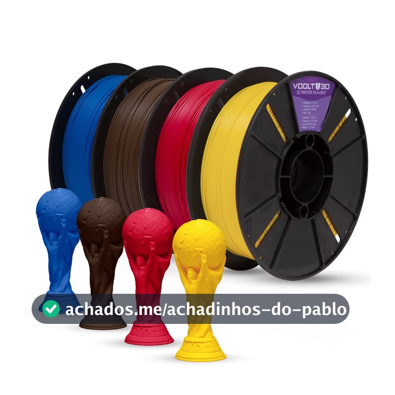 Filamento PLA Velvet Premium 1Kg 1,75mm Efeito Aveludado Impressora 3D FDM Voolt3D Oficial