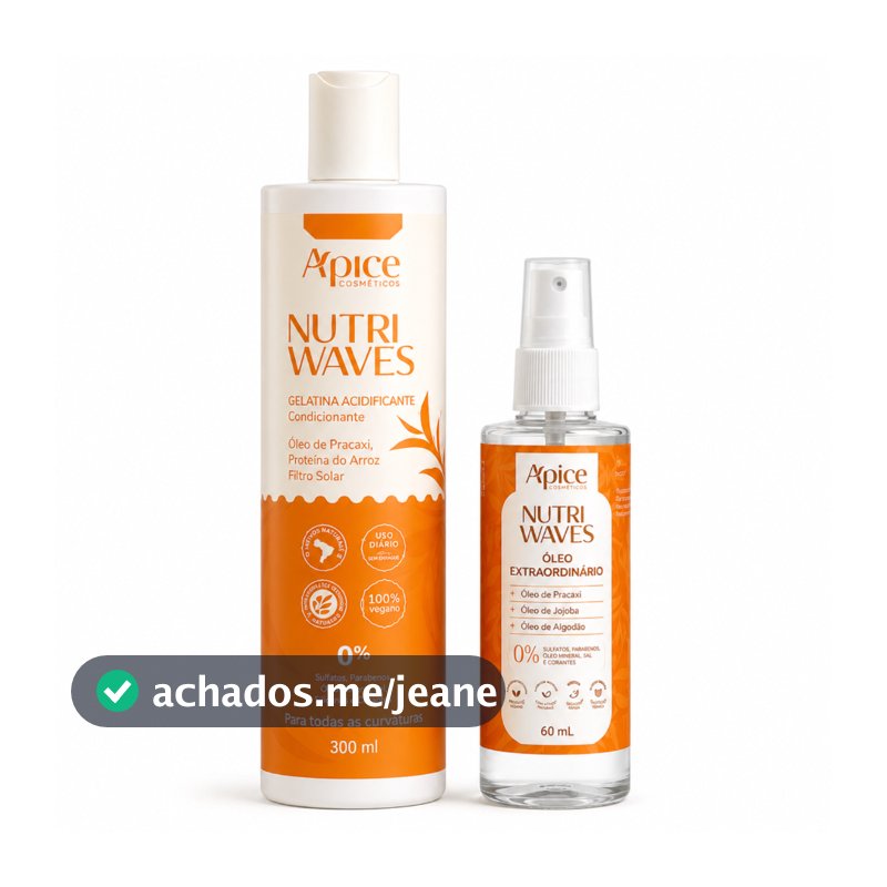 Kit Apice Nutri Waves Gelatina Acidificante 300ml + Óleo 60ml