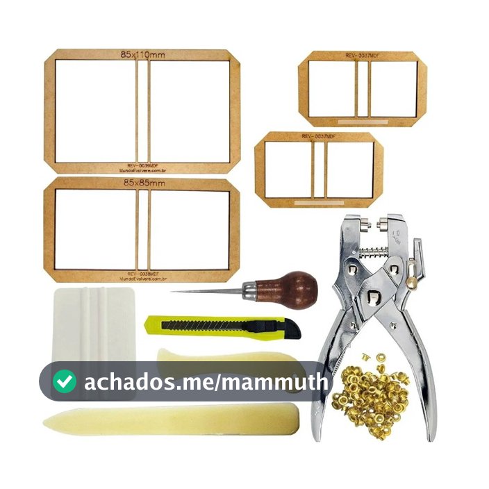 Kit Gabarito Post It Cartonagem + Alicate De Ilhós