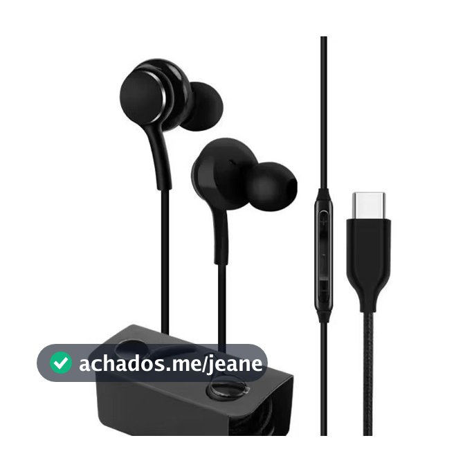 FONE DE OUVIDO COM FIO E MICROFONE TYPE-C EARRPHONES JYW-FONE TYPC